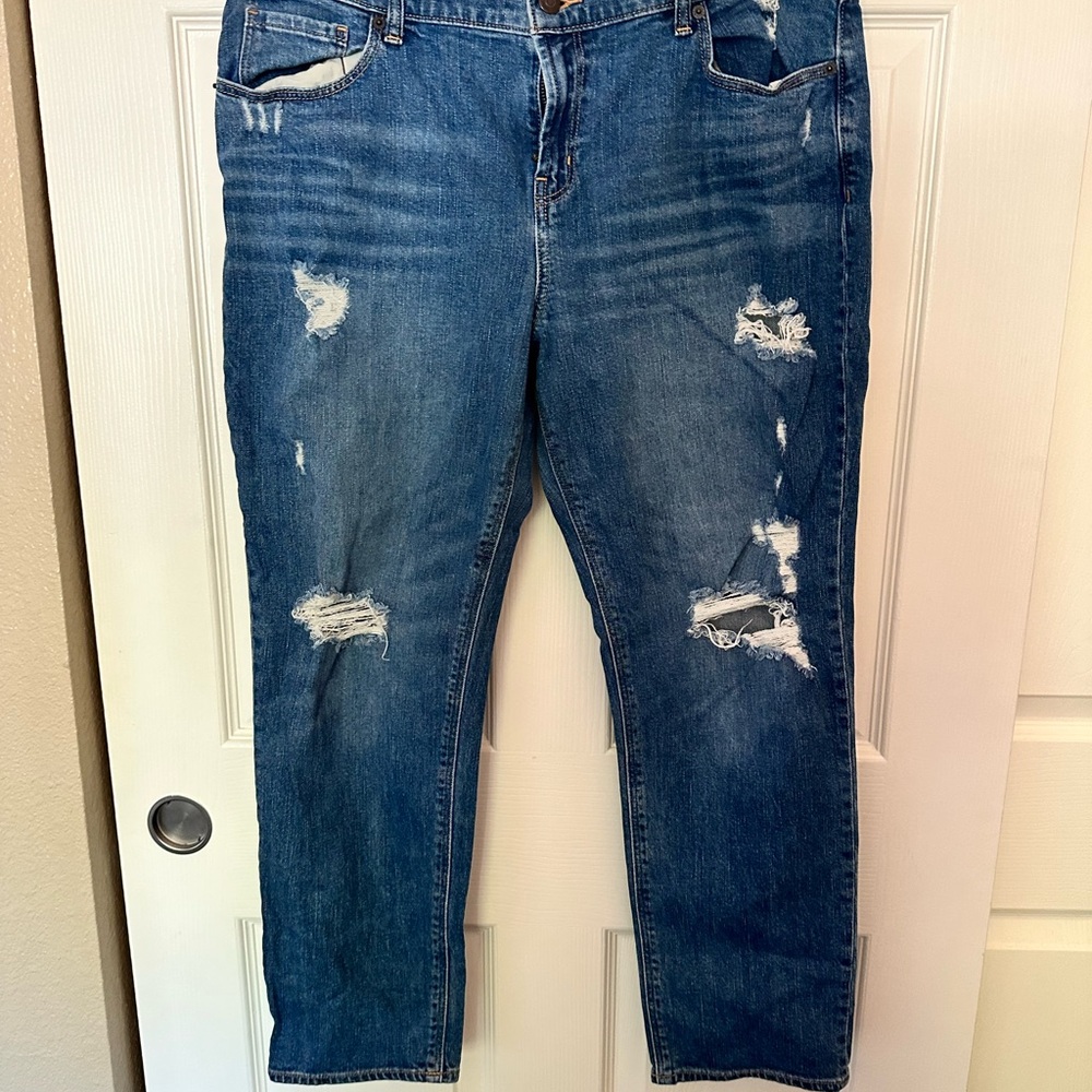 Old Navy mid rise Distressed Blue Jeans